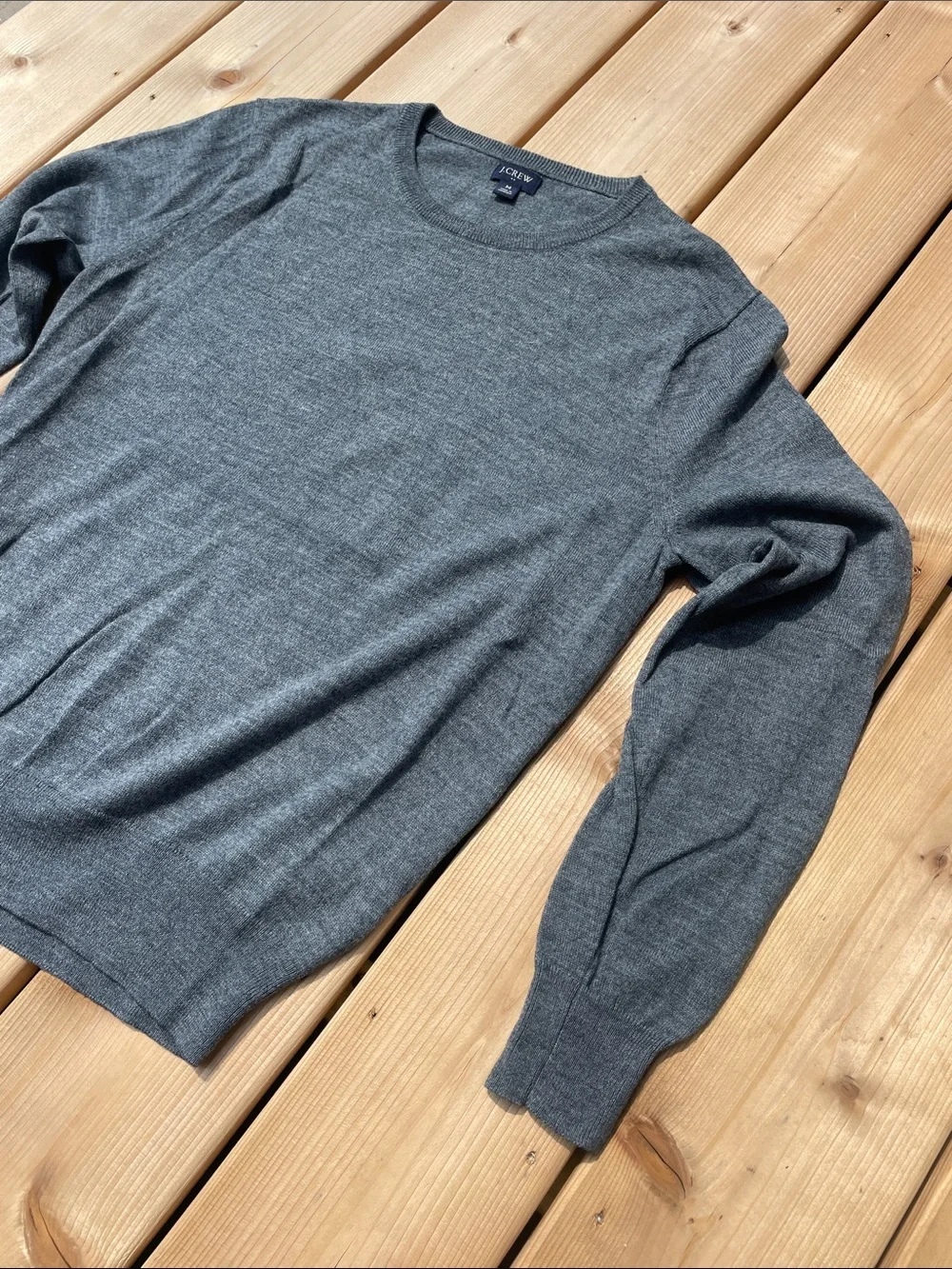 J. Crew Men's Crewneck Sweater in Gray/Blue